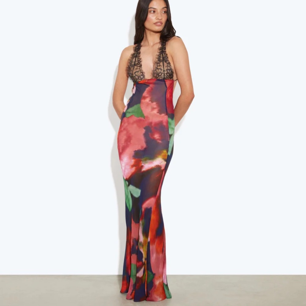 Vibrant Backless Maxi Dress